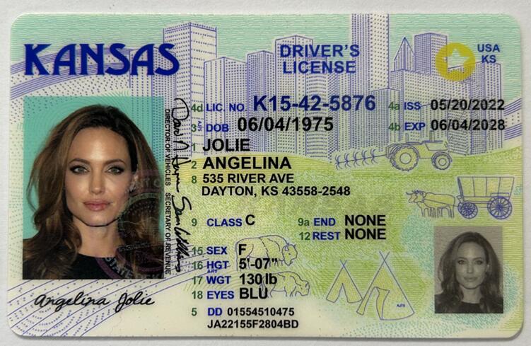 Fake Driving License - KANSAS